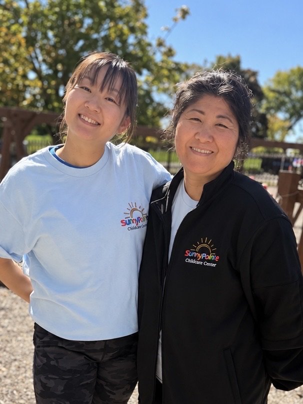 Ms. Keiko and a fellow Japanese-speaking teacher at Sunny Pointe in Northville